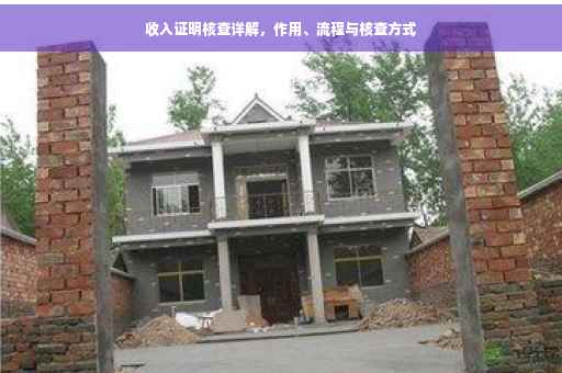 收入证明核查详解，作用、流程与核查方式