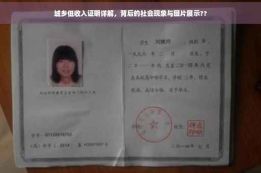 城乡低收入证明详解，背后的社会现象与图片展示??