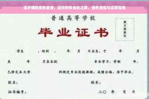逐步摆脱债务束缚，迈向财务自由之路，债务清偿与证明指南