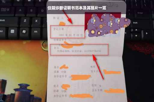 住院诊断证明书范本及其图片一览