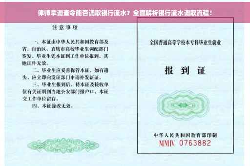 律师拿调查令能否调取银行流水？全面解析银行流水调取流程！