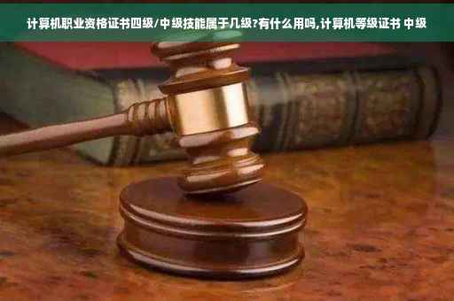 计算机职业资格证书四级/中级技能属于几级?有什么用吗,计算机等级证书 中级