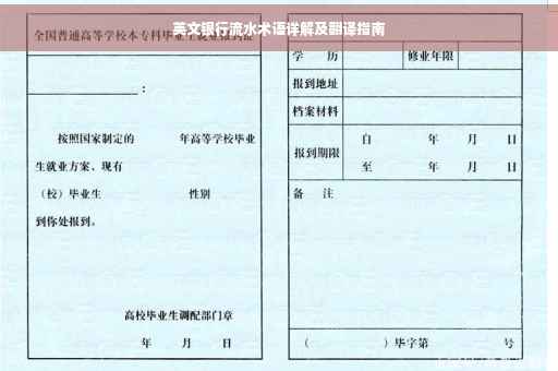 英文银行流水术语详解及翻译指南