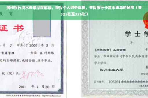 揭秘银行流水账单深度解读，窥探个人财务真相，共探银行卡流水账单的秘密（共325张至326张）