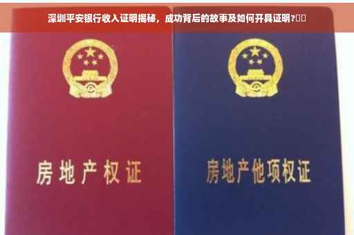 深圳平安银行收入证明揭秘，成功背后的故事及如何开具证明?⚡️