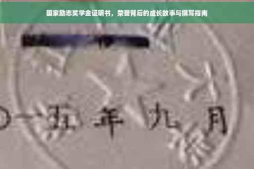国家励志奖学金证明书，荣誉背后的成长故事与撰写指南