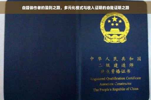 自媒体作者的盈利之路，多元化模式与收入证明的自我证明之路