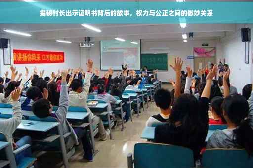揭秘村长出示证明书背后的故事，权力与公正之间的微妙关系