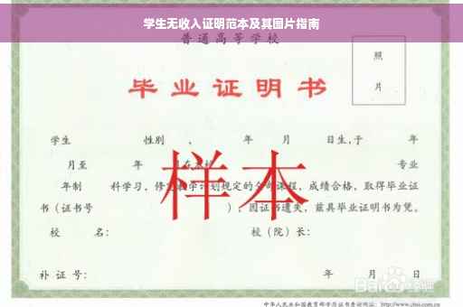 学生无收入证明范本及其图片指南
