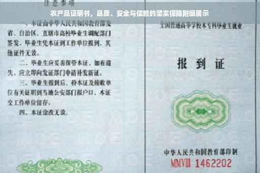 农产品证明书，品质、安全与信赖的坚实保障附图展示