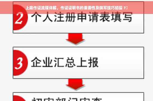 上庭作证流程详解，作证证明书的重要性及撰写技巧初探 ?✨