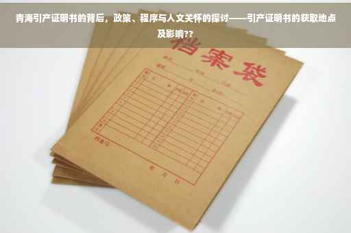 青海引产证明书的背后，政策、程序与人文关怀的探讨——引产证明书的获取地点及影响??