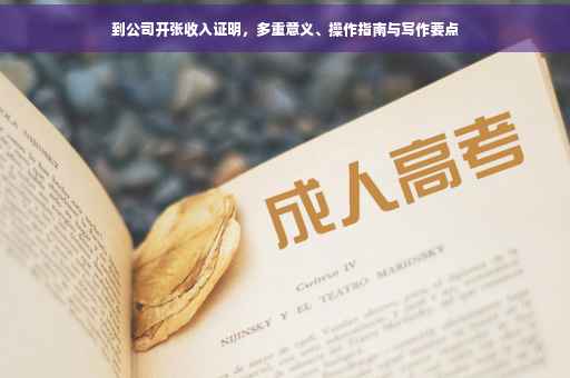 到公司开张收入证明，多重意义、操作指南与写作要点