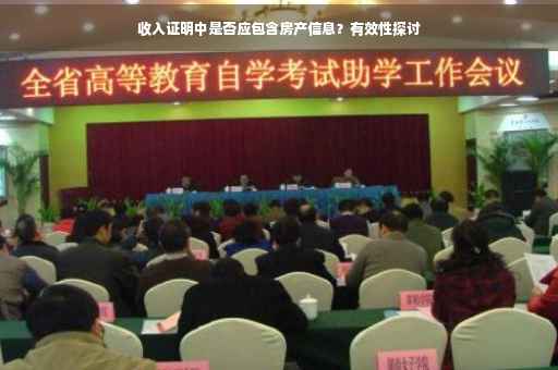 收入证明中是否应包含房产信息？有效性探讨