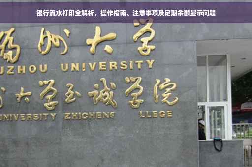 银行流水打印全解析，操作指南、注意事项及定期余额显示问题