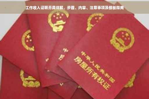 工作收入证明开具详解，步骤、内容、注意事项及模板指南