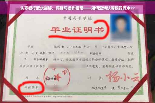 认筹银行流水揭秘，真相与操作指南——如何查询认筹银行流水??