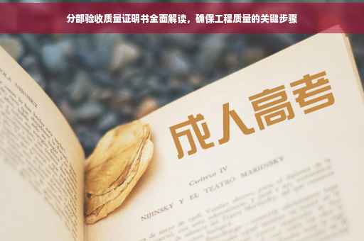 分部验收质量证明书全面解读，确保工程质量的关键步骤