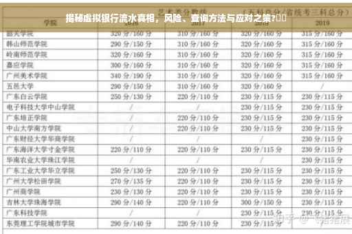 揭秘虚拟银行流水真相，风险、查询方法与应对之策?⚡️