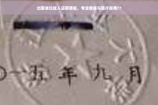 出国单位收入证明模板，专业模板与图片指南??