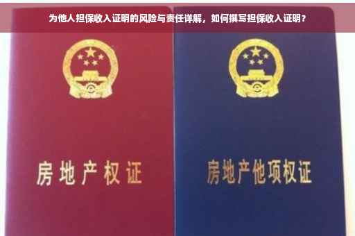 为他人担保收入证明的风险与责任详解，如何撰写担保收入证明？