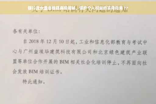 银行流水盖章模糊真相揭秘，保护个人权益的实用指南 ??
