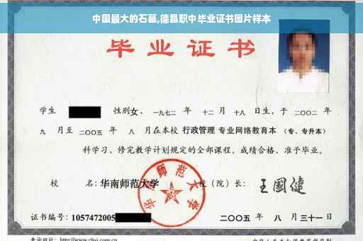 中国最大的石墓,德昌职中毕业证书图片样本