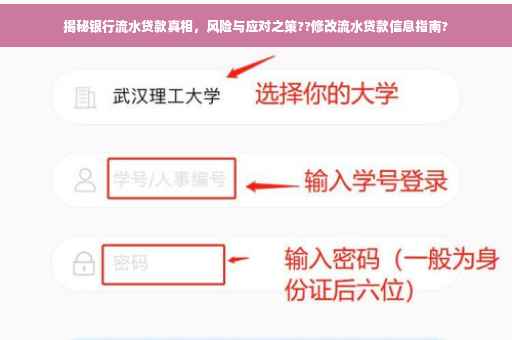揭秘银行流水贷款真相，风险与应对之策??修改流水贷款信息指南?