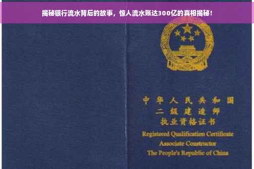 揭秘银行流水背后的故事，惊人流水账达300亿的真相揭秘！