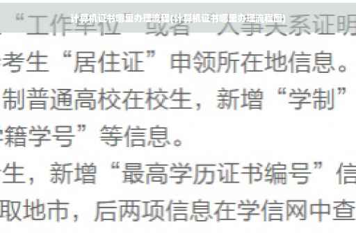 计算机证书哪里办理流程(计算机证书哪里办理流程图)