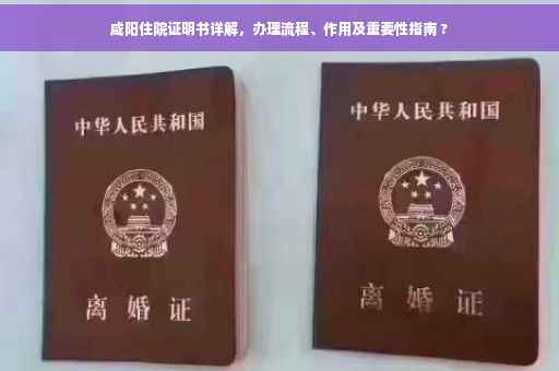 咸阳住院证明书详解，办理流程、作用及重要性指南 ?