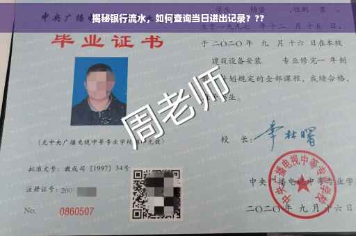 揭秘银行流水，如何查询当日进出记录？??