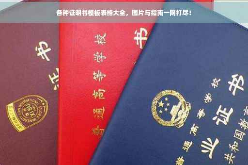 各种证明书模板表格大全，图片与指南一网打尽！