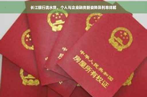 长江银行流水贷，个人与企业融资新姿势及利率详解