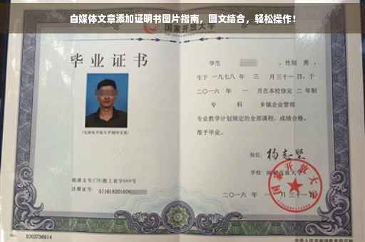 自媒体文章添加证明书图片指南，图文结合，轻松操作！