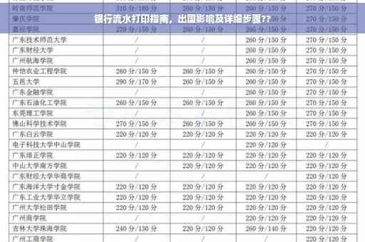 银行流水打印指南，出国影响及详细步骤??
