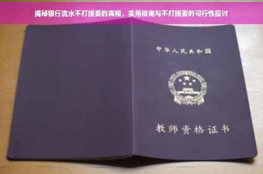 揭秘银行流水不打摘要的真相，实用指南与不打摘要的可行性探讨