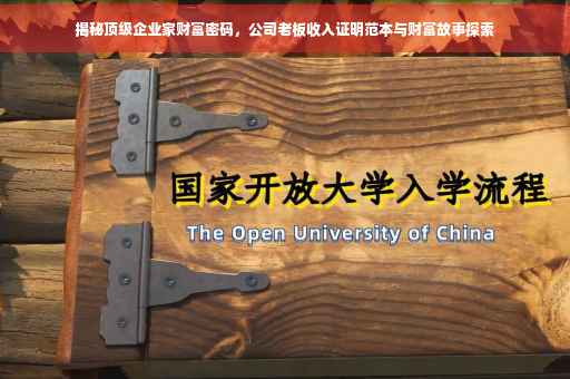 揭秘顶级企业家财富密码，公司老板收入证明范本与财富故事探索
