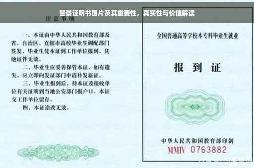 警察证明书图片及其重要性，真实性与价值解读
