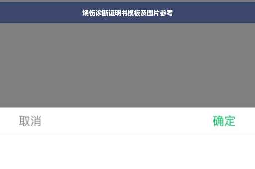 烧伤诊断证明书模板及图片参考
