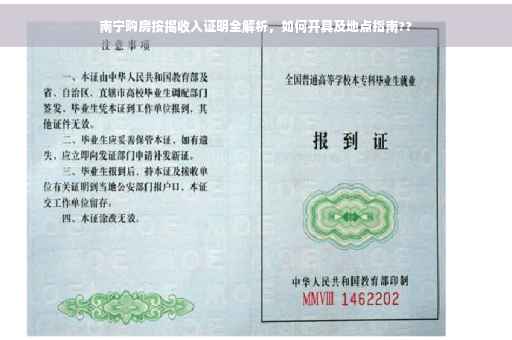 南宁购房按揭收入证明全解析，如何开具及地点指南??