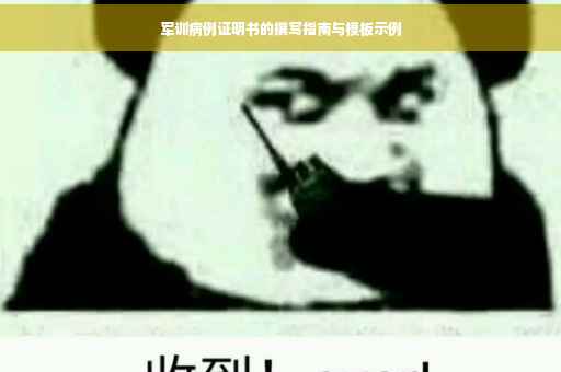 军训病例证明书的撰写指南与模板示例