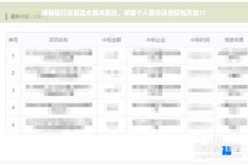揭秘银行发薪流水查询系统，掌握个人薪资动态轻松无忧??