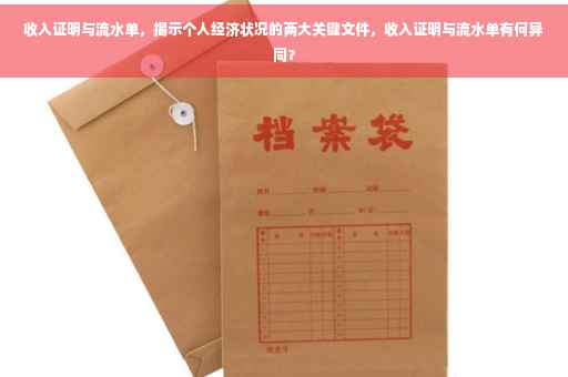 收入证明与流水单，揭示个人经济状况的两大关键文件，收入证明与流水单有何异同？
