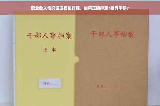 职业收入情况证明模板详解，如何正确撰写?指导手册?