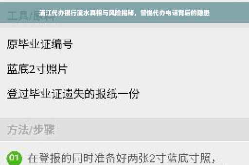 浦江代办银行流水真相与风险揭秘，警惕代办电话背后的隐患