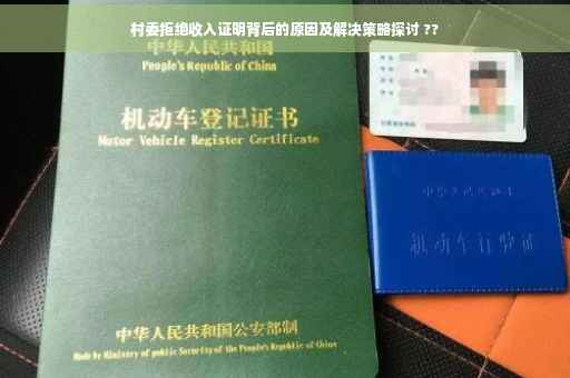 村委拒绝收入证明背后的原因及解决策略探讨 ??