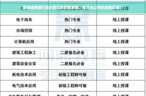 揭秘成都银行流水背后的犯罪真相，刷流水公司的真相探秘??