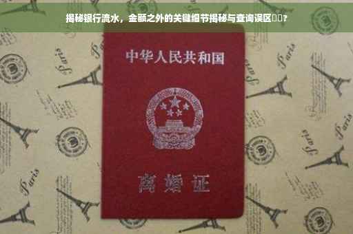 揭秘银行流水，金额之外的关键细节揭秘与查询误区⚡️?
