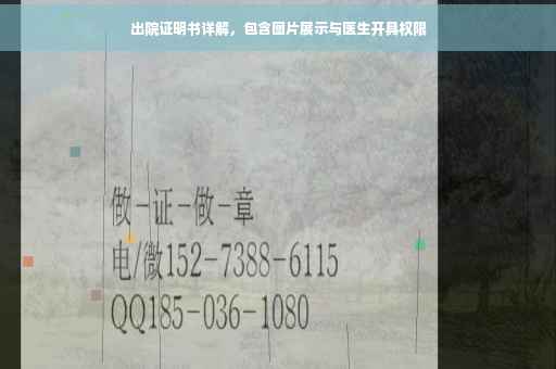 出院证明书详解，包含图片展示与医生开具权限